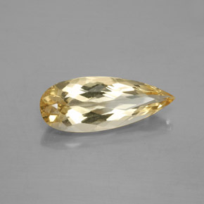 Berillo dorato naturale giallo da 3,83 ct, taglio a pera, VS