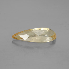 Berillo dorato naturale giallo da 3,83 ct, taglio a pera, VS