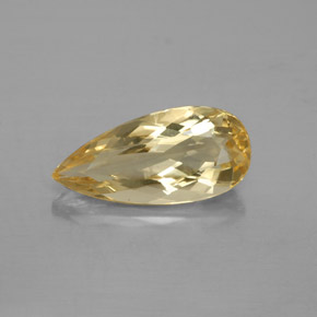 Berillo dorato Giallo naturale da 3.26 ct, Forma a pera, VS