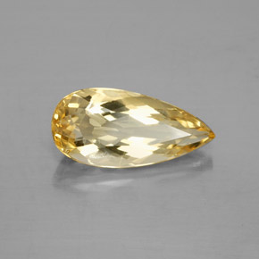 Berillo dorato Giallo naturale da 3.26 ct, Forma a pera, VS