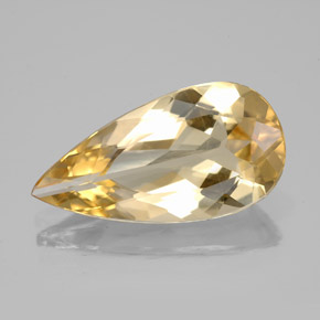 Berillo dorato naturale giallo da 4,57 ct, taglio a pera, VS