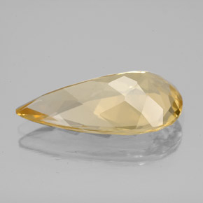 Berillo dorato naturale giallo da 4,57 ct, taglio a pera, VS