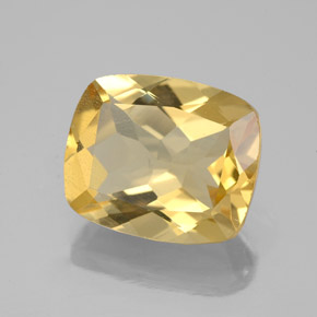 Berillo dorato naturale giallo da 4,97 ct, taglio a cuscino, VS