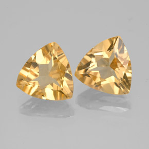 Gemme di Berillo dorato Giallo naturale da 2.70 ct, Taglio trillion, VVS-VS
