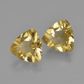 Gemme di Berillo dorato Giallo naturale da 2.76 ct, Taglio trillion, VVS
