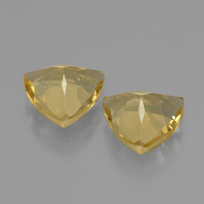 Gemme di Berillo dorato Giallo naturale da 2.76 ct, Taglio trillion, VVS