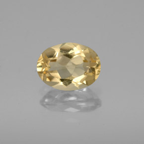 Berillo dorato naturale giallo da 1,13 ct, taglio ovale, VVS-VS