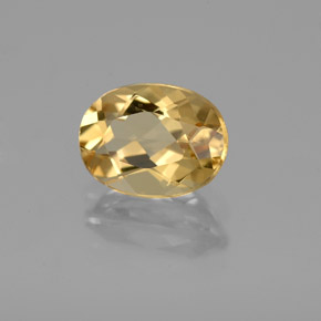 Berillo dorato Giallo naturale da 1.37 ct, Taglio ovale, VVS