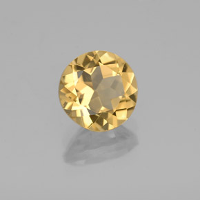 Berillo dorato Giallo naturale da 1.29 ct, Taglio rotondo, VVS-VS