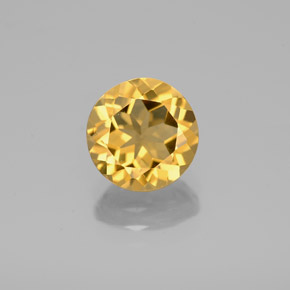 Berillo dorato naturale giallo da 1,67 ct, taglio rotondo, VVS-VS