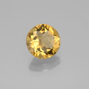 Berillo dorato naturale giallo da 1,67 ct, taglio rotondo, VVS-VS