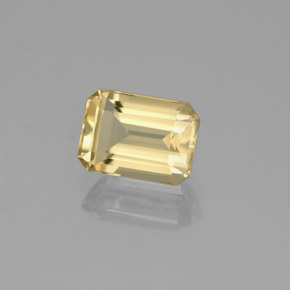 Berillo dorato naturale giallo da 1,63 ct, taglio smeraldo, VVS-VS