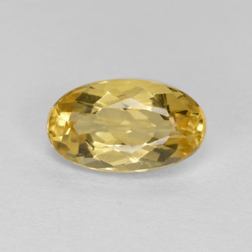 Berillo dorato Arancio dorato naturale da 1.47 ct, Taglio ovale, VVS-VS