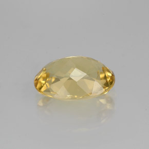 Berillo dorato naturale giallo da 1,92 ct, taglio ovale, VVS-VS