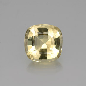 Berillo dorato naturale giallo da 1,27 ct, taglio a cuscino, VS