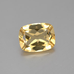 Berillo dorato naturale giallo da 1,81 ct, taglio a cuscino, VS