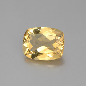 Berillo dorato naturale giallo da 1,81 ct, taglio a cuscino, VS