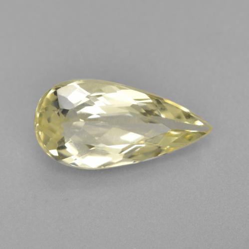 Berillo dorato naturale giallo da 1,51 ct, taglio a pera, VVS-VS