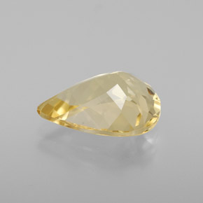 Berillo dorato naturale giallo da 3,00 ct, taglio a pera, VVS-VS