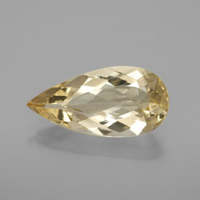 Berillo dorato naturale giallo da 3,15 ct, taglio a pera, VVS-VS