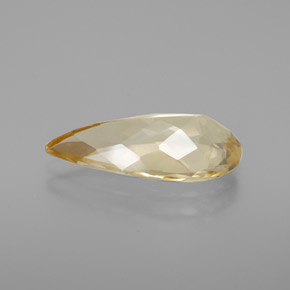 Berillo dorato naturale giallo da 3,15 ct, taglio a pera, VVS-VS