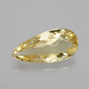 Berillo dorato naturale dorato da 2,66 ct, taglio a pera, VS
