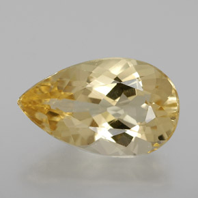Berillo dorato naturale giallo da 2,98 ct, taglio a pera, VVS