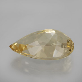 Berillo dorato naturale giallo da 2,98 ct, taglio a pera, VVS