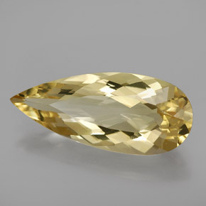 Berillo dorato naturale giallo da 2,92 ct, taglio a pera, VVS