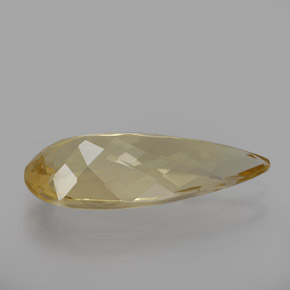 Berillo dorato naturale giallo da 2,92 ct, taglio a pera, VVS