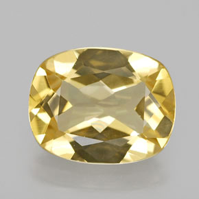 Berillo dorato naturale giallo da 2,12 ct, taglio a cuscino, VVS-VS
