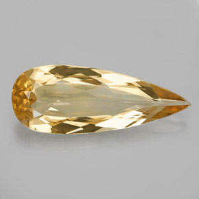 Berillo dorato naturale giallo da 5,06 ct, taglio a pera, VS