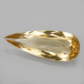 Berillo dorato naturale giallo da 5,06 ct, taglio a pera, VS