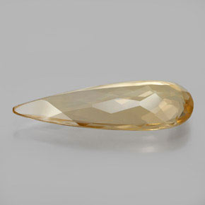 Berillo dorato naturale giallo da 5,06 ct, taglio a pera, VS