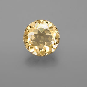 Berillo dorato naturale giallo da 2,34 ct, taglio rotondo, VVS-VS