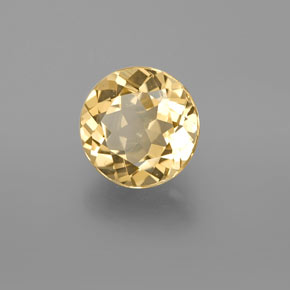 Berillo dorato naturale giallo da 2,34 ct, taglio rotondo, VVS-VS