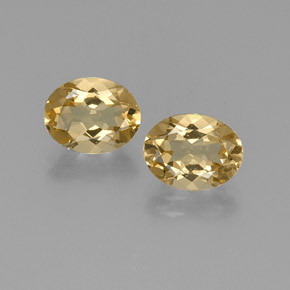 Berillo dorato naturale giallo da 4,35 ct, taglio ovale, VVS-VS