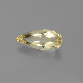 Berillo dorato naturale giallo da 1,58 ct, taglio a pera, VVS