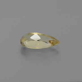Berillo dorato naturale giallo da 1,70 ct, taglio a pera, VVS