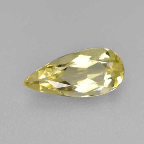 Berillo dorato Giallo medio-chiaro naturale da 1.86 ct, Forma a pera, VVS