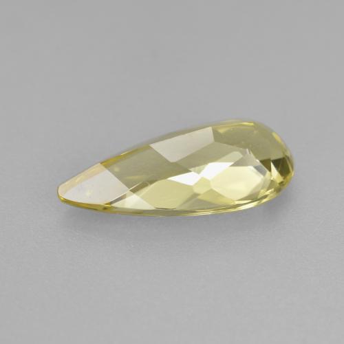 Berillo dorato Giallo medio-chiaro naturale da 1.86 ct, Forma a pera, VVS
