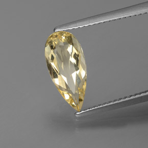 Berillo dorato Giallo naturale da 1.51 ct, Forma a pera, VVS