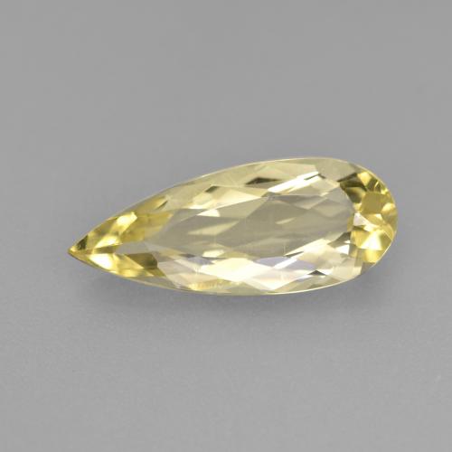 Berillo dorato Giallo chiaro naturale da 1.82 ct, Forma a pera, VS