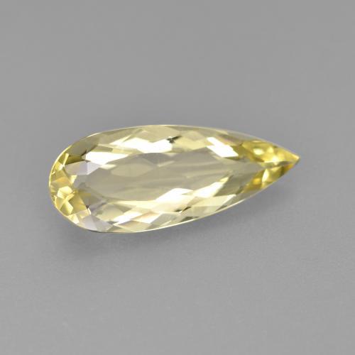 Berillo dorato Giallo chiaro naturale da 1.82 ct, Forma a pera, VS