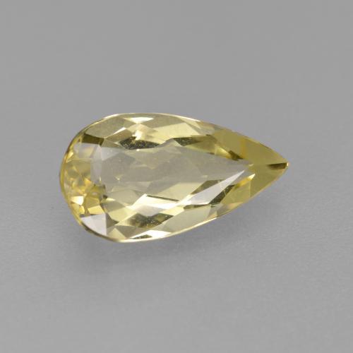 Berillo dorato Giallo di Digione naturale da 1.32 ct, Forma a pera, VVS