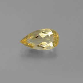 Berillo dorato naturale giallo da 1,52 ct, taglio a pera, VVS