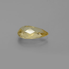 Berillo dorato naturale giallo da 1,52 ct, taglio a pera, VVS