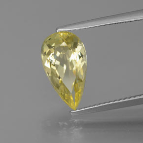 Berillo dorato Giallo naturale da 2.44 ct, Forma a pera, VVS