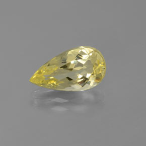 Berillo dorato Giallo naturale da 2.44 ct, Forma a pera, VVS