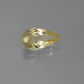 Berillo dorato naturale giallo da 1,65 ct, taglio a pera, VS
